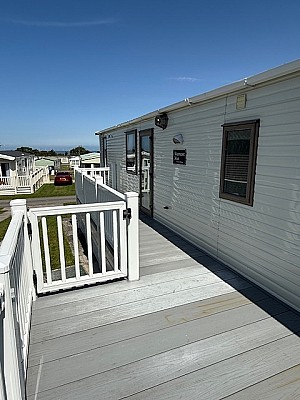 Outside with deck
